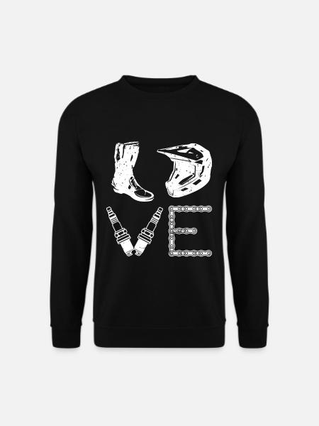 dirt bike love motorcycle - Unisex Pullover - Schwarz