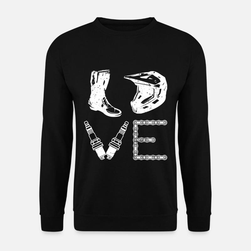 dirt bike love motorcycle - Unisex Pullover - Schwarz