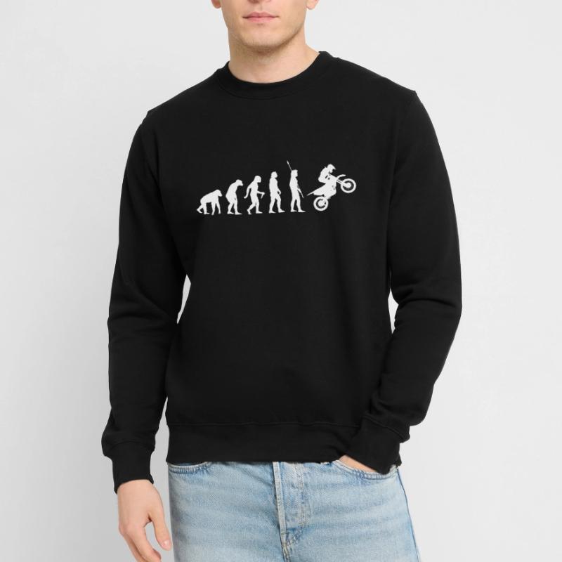 evolution motorcycle Unisex Sweatshirt