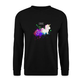 Licorne Licorne Licorne - Sweat-shirt Unisexe - noir - Devant - Alina (178cm) & Michal (187cm)