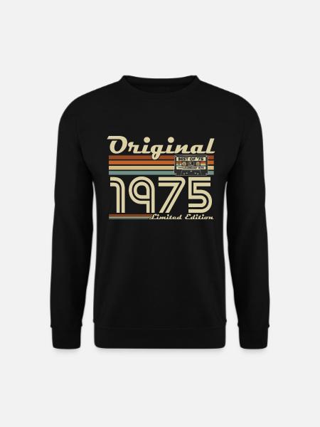 Original 1975 Vintage Retro Jahrgang Geburtstag - Unisex Pullover - Schwarz
