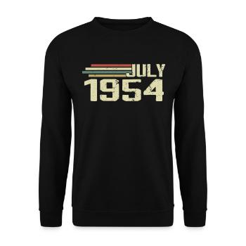 Birthday July 1954 Year 1954 July Year 1954 - Unisex Sweatshirt - black - Front - Alina (178cm) & Michal (187cm)