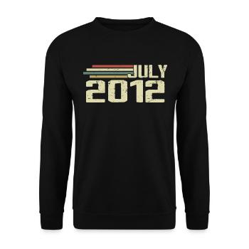 Birthday July 2012 Year 2012 July Year 2012 - Unisex Sweatshirt - black - Front - Alina (178cm) & Michal (187cm)