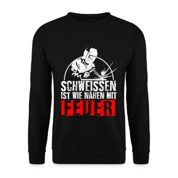 Soudure - cadeau de serrurier de soudure drôle - Sweat-shirt Unisexe - noir - Devant - Alina (178cm) & Michal (187cm)