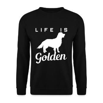 Golden Retriever - Sweat-shirt Unisexe - noir - Devant - Alina (178cm) & Michal (187cm)