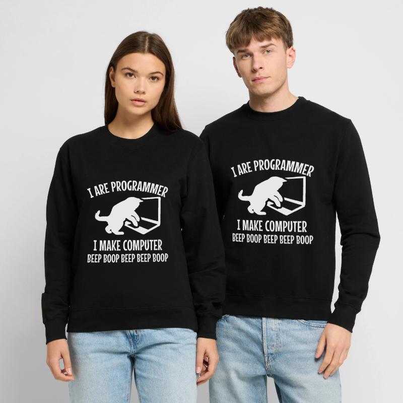 Programmierer Katze Geschenk Programmieren Mitze Unisex Pullover
