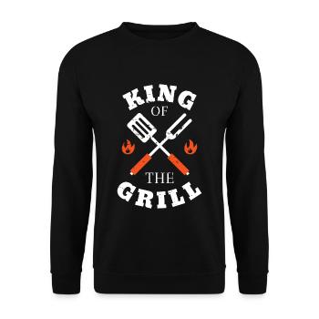 Grill Barbecue Grill King Cadeau Grillmeister - Sweat-shirt Unisexe - noir - Devant - Alina (178cm) & Michal (187cm)