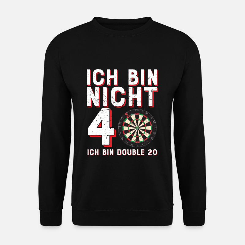 Darts Dart Dartspieler 40.Geburstag Geschenk Witz - Unisex Pullover - Schwarz