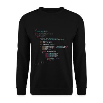 Coding Funny code saying gift programmer - Unisex Sweatshirt - black - Front - Alina (178cm) & Michal (187cm)