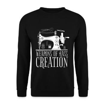 Sewing seamstress Funny saying gift sewing machine - Unisex Sweatshirt - black - Front - Alina (178cm) & Michal (187cm)