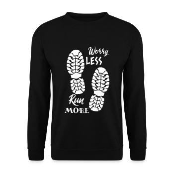 Run Jogging Running Marathon Gift Runner - Sweat-shirt Unisexe - noir - Devant - Alina (178cm) & Michal (187cm)