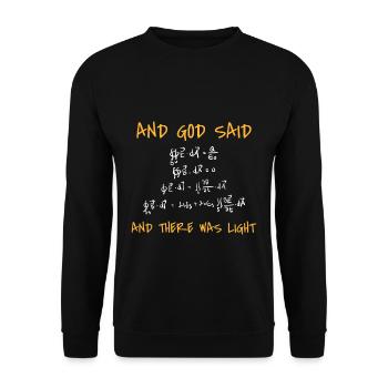 Physics Optics Light Physicist Drôle de cadeaux Nerd - Sweat-shirt Unisexe - noir - Devant - Alina (178cm) & Michal (187cm)