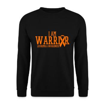 Leukemia Awareness - Leukemia Cancer Warrior - Unisex Sweatshirt - black - Front - Alina (178cm) & Michal (187cm)