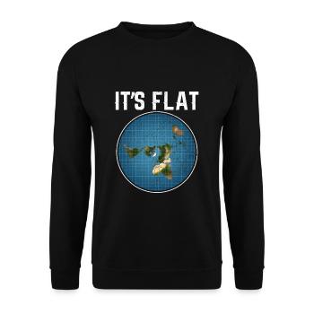 Flat Earth - Théorie du complot - Sweat-shirt Unisexe - noir - Devant - Alina (178cm) & Michal (187cm)