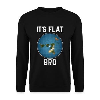 Flat Earth - It's Flat Bro - Unisex Sweatshirt - black - Front - Alina (178cm) & Michal (187cm)