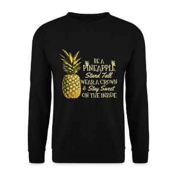 pineapple - Unisex Sweatshirt - black - Front - Alina (178cm) & Michal (187cm)