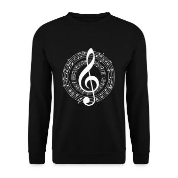 Clef - Musique classique Piano Violon - Sweat-shirt Unisexe - noir - Devant - Alina (178cm) & Michal (187cm)