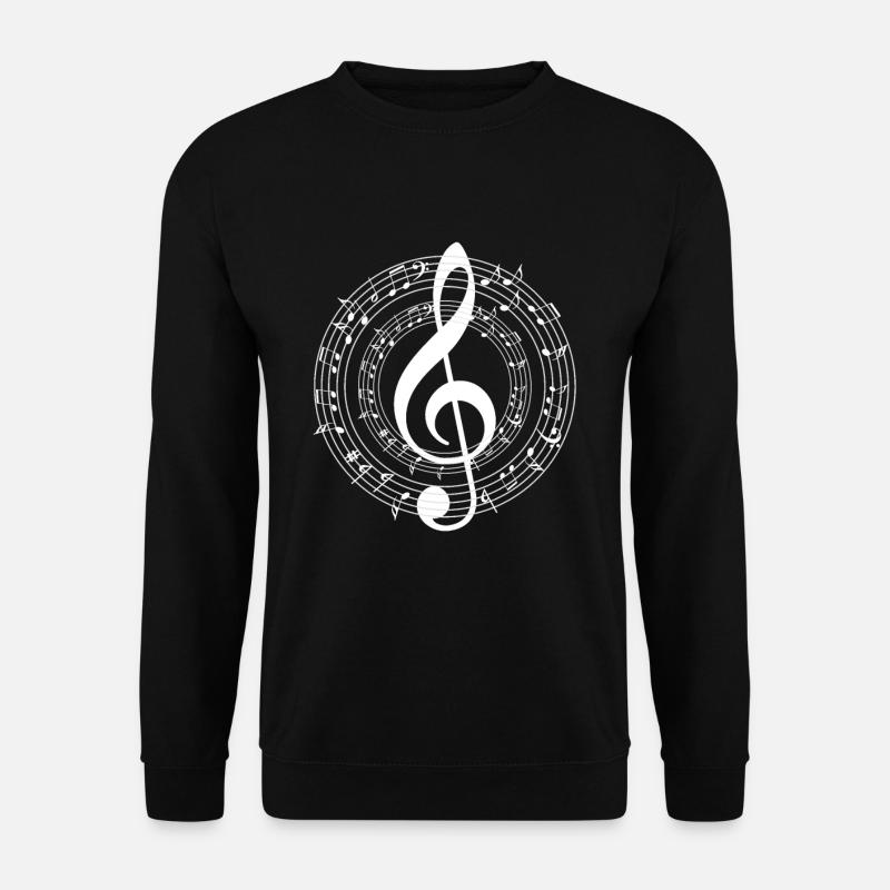 Notenschlüssel - Klassische Musik Klavier Geige - Unisex Pullover - Schwarz