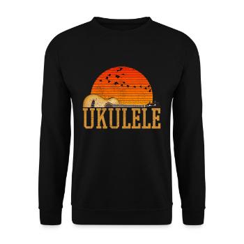ukulélé - Sweat-shirt Unisexe - noir - Devant - Alina (178cm) & Michal (187cm)