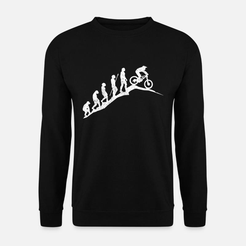 Mountainbike Downhill Evolution - MTB Geschenk - Unisex Pullover - Schwarz