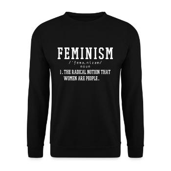 Le féminisme - Sweat-shirt Unisexe - noir - Devant - Alina (178cm) & Michal (187cm)