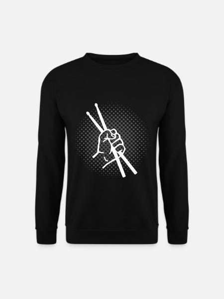 Drummer Schlagzeug Drumsticks Geschenk Musiker - Unisex Pullover - Schwarz