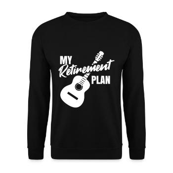 Ruhestand Gitarre Rentner Gitarrist Musiker Rente - Unisex Pullover - Schwarz - Vorne - Alina (178cm) & Michal (187cm)