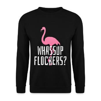 flamant - Sweat-shirt Unisexe - noir - Devant - Alina (178cm) & Michal (187cm)