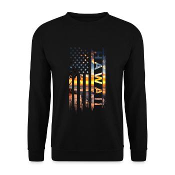 Souvenir d'Hawaï - Sweat-shirt Unisexe - noir - Devant - Alina (178cm) & Michal (187cm)