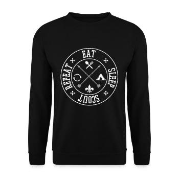 Pfadfinder - Unisex Pullover - Schwarz - Vorne - Alina (178cm) & Michal (187cm)