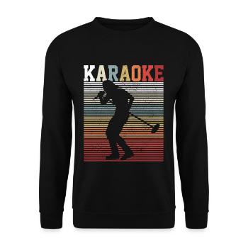 Karaoke - Unisex Sweatshirt - black - Front - Alina (178cm) & Michal (187cm)