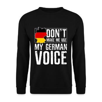 Deutsche Stimme - Unisex Pullover - Schwarz - Vorne - Alina (178cm) & Michal (187cm)