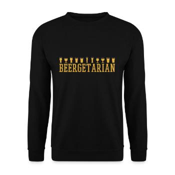 bière - Sweat-shirt Unisexe - noir - Devant - Alina (178cm) & Michal (187cm)