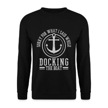 Boot - Segeln Anker Maritim Captain Kapitän Angler - Sweat-shirt Unisexe - noir - Devant - Alina (178cm) & Michal (187cm)