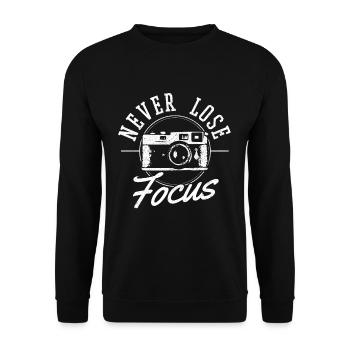 Fotograf - Unisex Pullover - Schwarz - Vorne - Alina (178cm) & Michal (187cm)