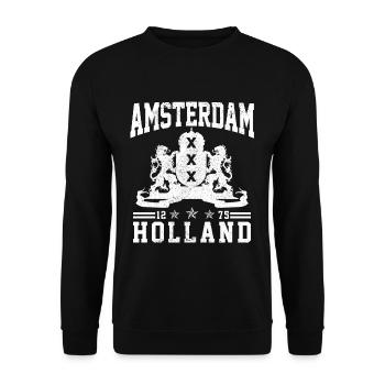 Amsterdam - Sweat-shirt Unisexe - noir - Devant - Alina (178cm) & Michal (187cm)