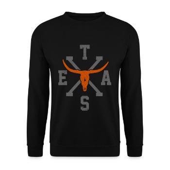 Texas - Unisex Pullover - Schwarz - Vorne - Alina (178cm) & Michal (187cm)