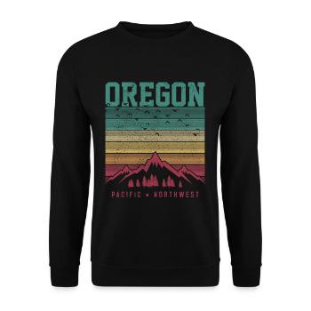 Oregon - Unisex Pullover - Schwarz - Vorne - Alina (178cm) & Michal (187cm)