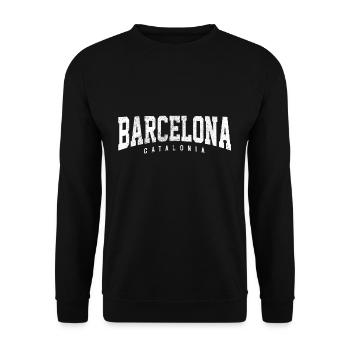 Barcelona - Unisex Sweatshirt - black - Front - Alina (178cm) & Michal (187cm)