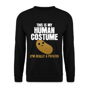 Pomme De Terre - Cadeau Drôle - Sweat-shirt Unisexe - noir - Devant - Alina (178cm) & Michal (187cm)