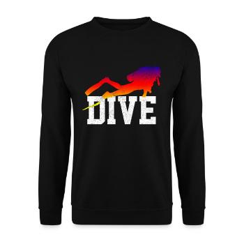 Plongée - cadeau de plongeur - Sweat-shirt Unisexe - noir - Devant - Alina (178cm) & Michal (187cm)