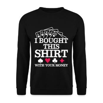 Poker - Unisex Pullover - Schwarz - Vorne - Alina (178cm) & Michal (187cm)