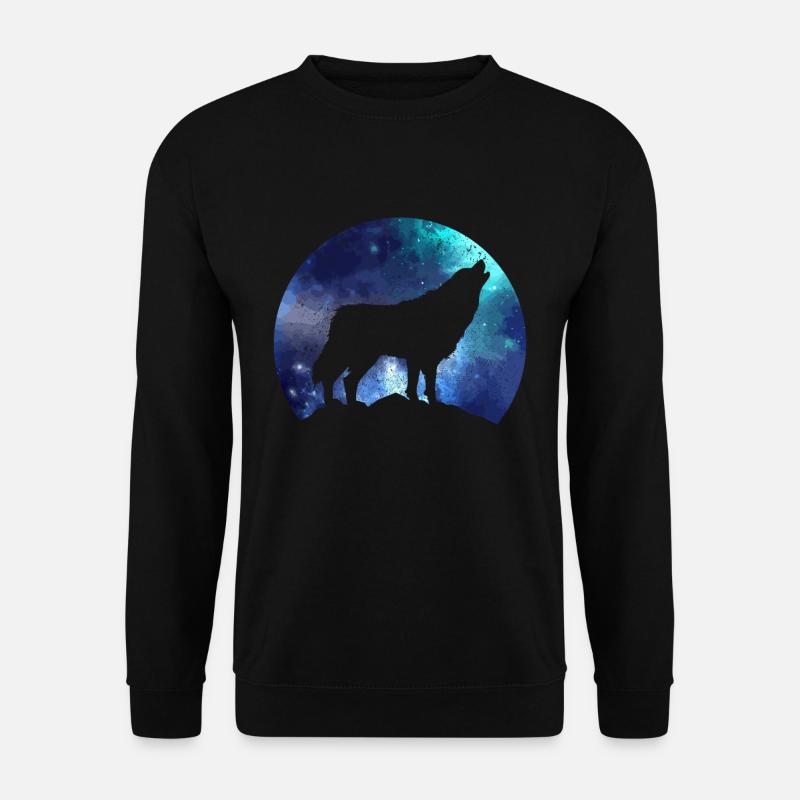 wolf - Unisex Sweatshirt - black