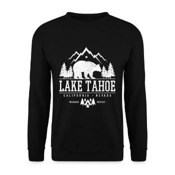 Souvenir Nature Nature Ours Californie Lake Tahoe - Sweat-shirt Unisexe - noir - Devant - Alina (178cm) & Michal (187cm)