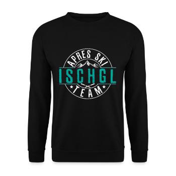 Ischgl Apres Ski Team - Unisex Sweatshirt - black - Front - Alina (178cm) & Michal (187cm)