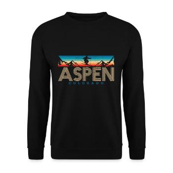 Ski Aspen Colorado - Unisex Sweatshirt - black - Front - Alina (178cm) & Michal (187cm)