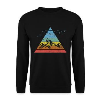 Cadeau VTT Vintage VTT - Sweat-shirt Unisexe - noir - Devant - Alina (178cm) & Michal (187cm)