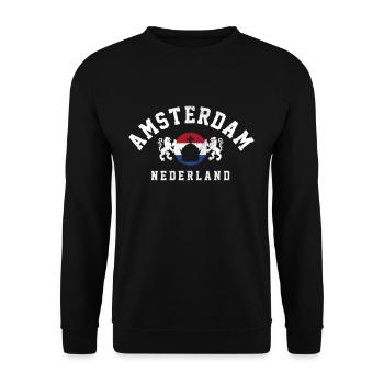 Amsterdam - Unisex Sweatshirt - black - Front - Alina (178cm) & Michal (187cm)