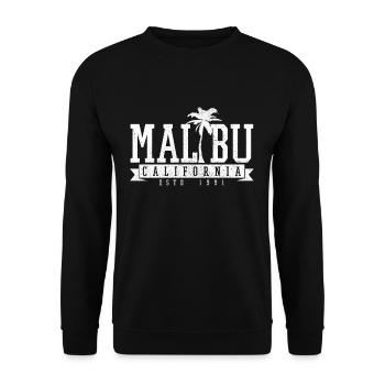 Malibu Kalifornien - Unisex Pullover - Schwarz - Vorne - Alina (178cm) & Michal (187cm)