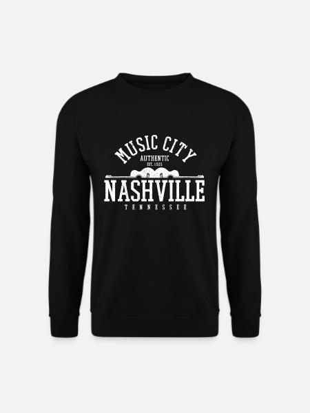 Nashville Music City Tennessee Country Music USA - Unisex Sweatshirt - black